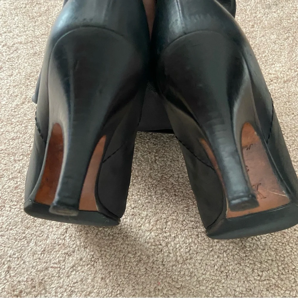 Louis Vuitton Leather Tall Stiletto Boots